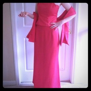 Niki jewl tone prom dress